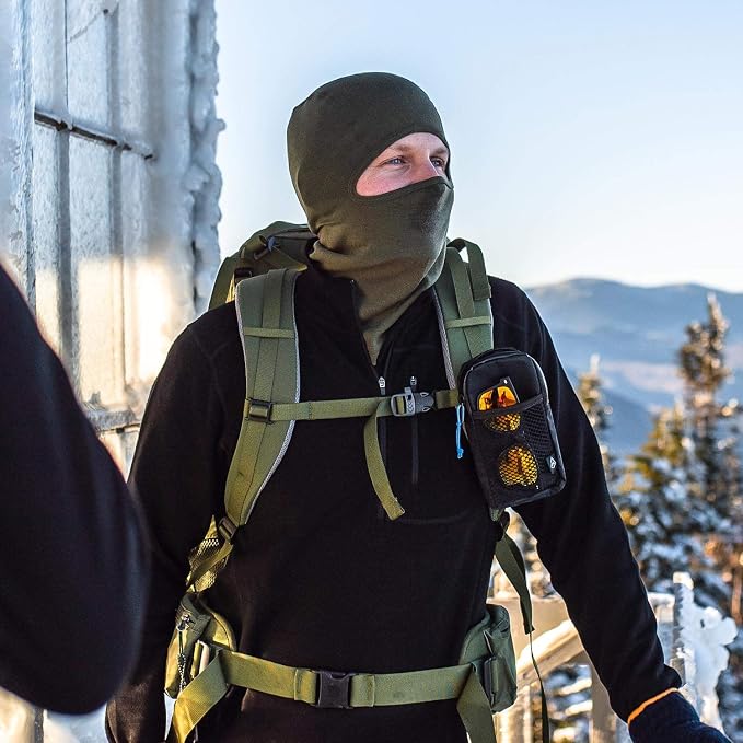 100% Merino Wool Balaclava - Winter Ski Mask - Face Mask - Cold Weather Gear