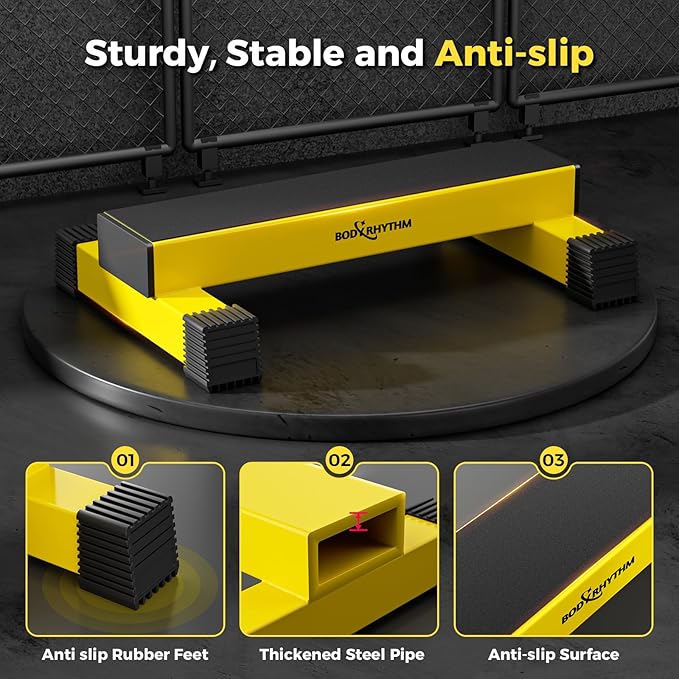 Upgraded Calf Raise Bar for Home Gym Workouts, Standing Calf Raise Machine for Calf Stretching, Squating, Foot Stretching, Anti-Slip Solid Calf Block, Ankle Calf Stretcher.