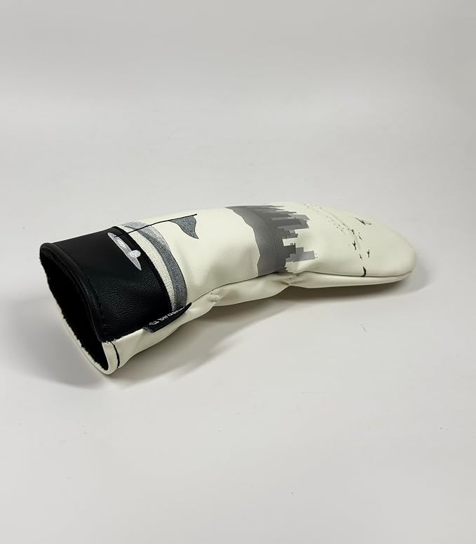 Golf Headcover for Hybrids and Fairway Woods Premium Leather Head Cover. Digitally Printed and Embroidered Design.