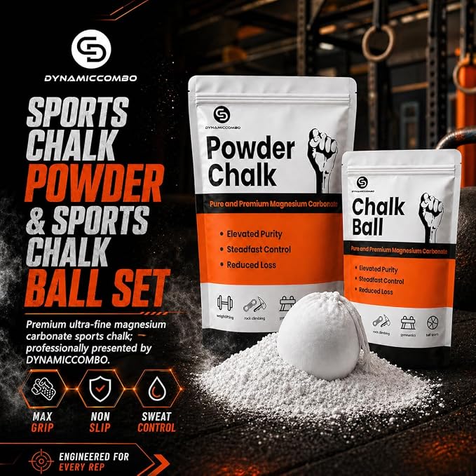 Chalk Ball | Refillable Chalk Sock for Climbing, Gymnastics & Gym Workouts | Storage Pouch Included