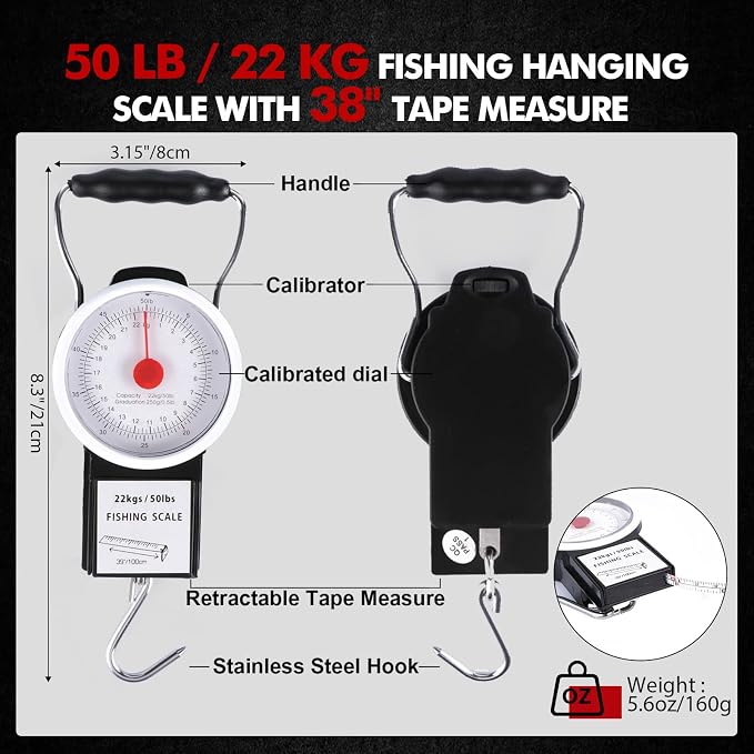 Goture Fishing Lures with Tackle Box and Fishing Tool Kit Set for Men Women, Include Fish plier, Fish Ruler, Fishing Gripper, Weigh Scale with Gift Box