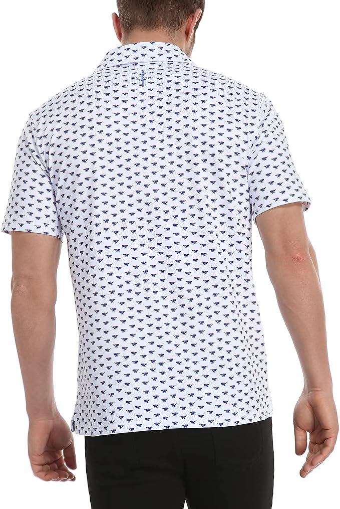 LRD Golf Shirts for Men UPF 50 Moisture Wicking Short Sleeve Polo Shirt