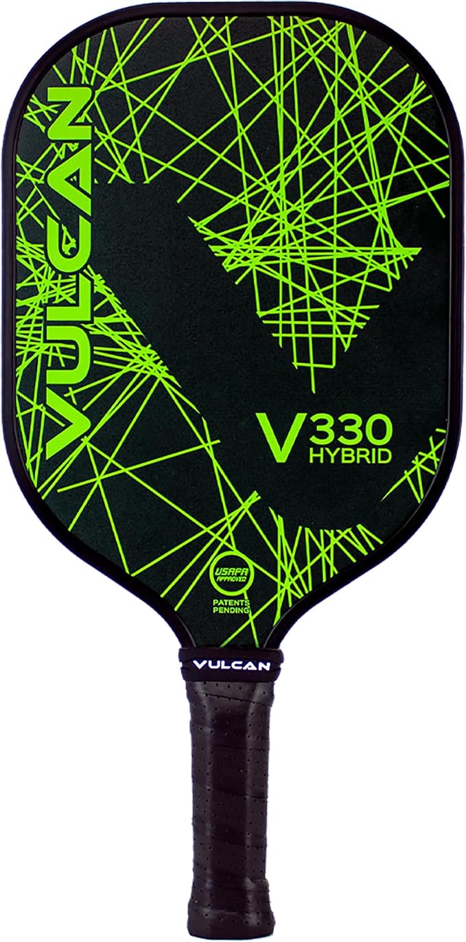 Vulcan | V330 Pickleball Paddle | Hybrid Performance | Polypropylene Core - Fiberglass Surface | USAP Approved | Multiple Colors