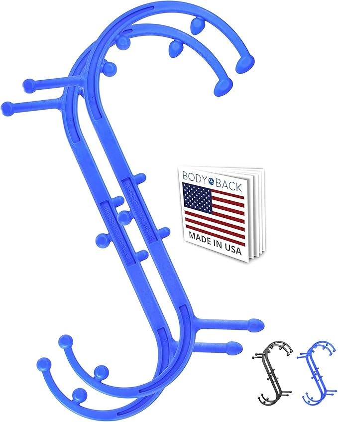 Body Back Buddy Classic USA Made FSA Eligible Handheld Full Body Massage Cane Trigger Point Massage Tool for Deep Tissue Pain Relief - Dual Massage Hooks for Back, Shoulder, Neck. Manual Back Massager