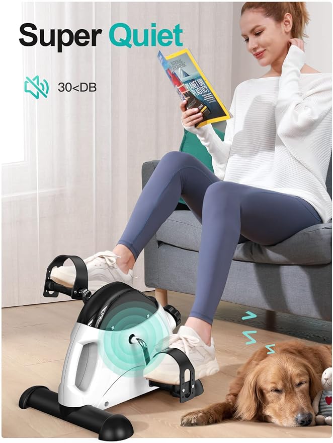 Cyclace Under Desk Bike Pedal Exerciser for Arm/Leg Exercise - Portable Mini Exercise Bike Desk Cycle, Leg Exerciser for Home/Office Workout