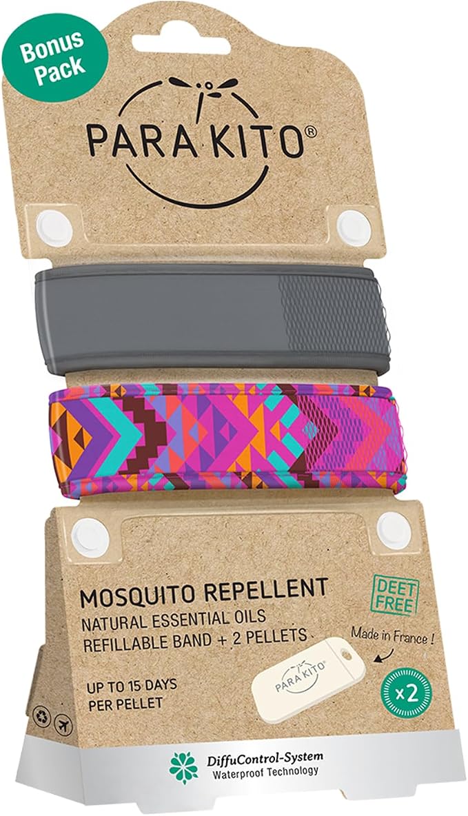 PARA'KITO Bonus Pack - 2 Wristbands & 2 Refills (Charcoal & Native)