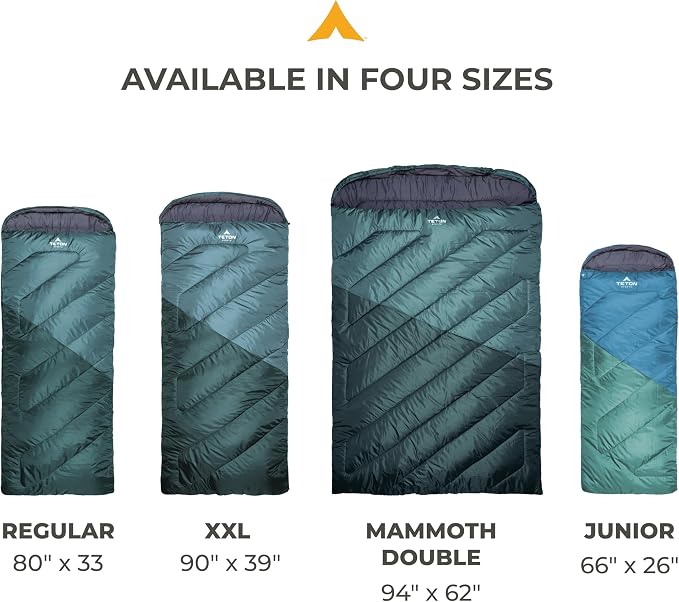 Teton Celsius XXL Sleeping Bag, Cold Weather Sleeping Bags for Adults and Kids, Camping Made Easy and Warm. Compression Sack Included