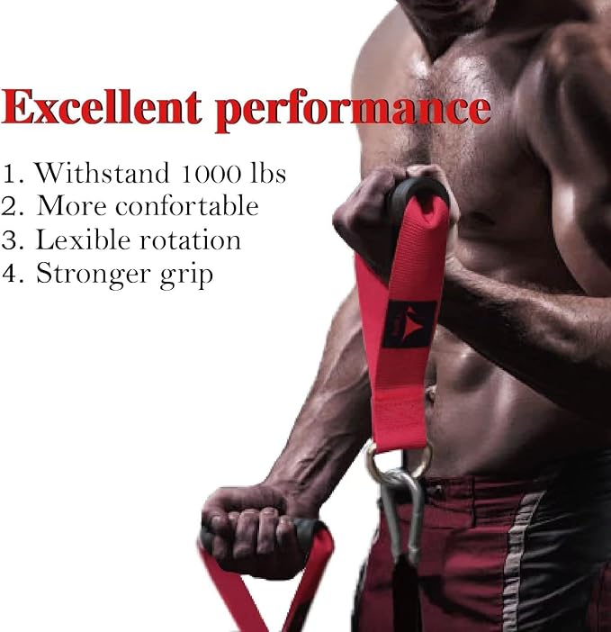 Heavy Duty Gym Workout Handles Attachment for Cable Machine,Resistance Band,Pulley System Home Exercise Equipment, Comfortable and Stronger Grip