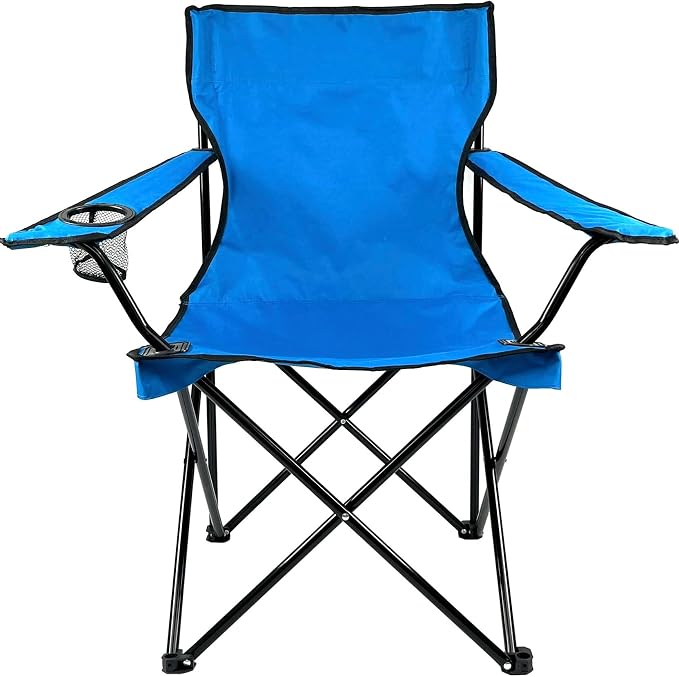 Folding Portable Outdoor Camping Chair[Large] (Blue)