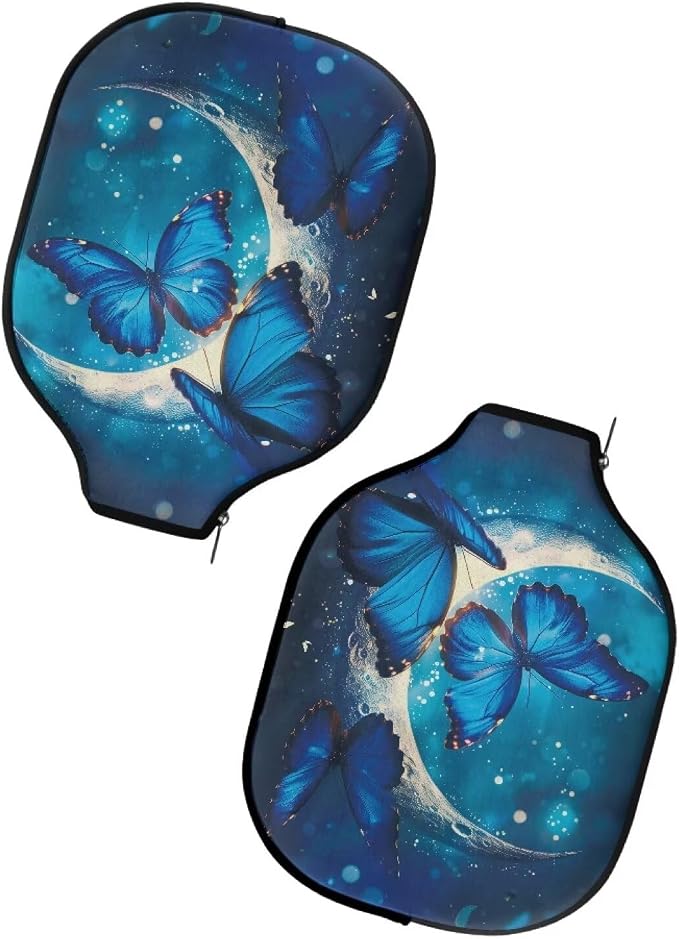 Butterfly Moon Neoprene Pickleball Paddle Covers Only Racquet Cover Pickle Ball Storage Bag Set of 1 Compatible with Most Usapa Standard Pickleball Case for Pandles Women Men