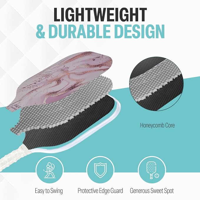 Palms-O-Aces Carbon Fiber Pickleball Paddle – USAPA Approved 16mm T700 Graphite Paddle with Textured Spin Surface | Lightweight Carbon Fiber Pickleball Paddles & Racket | Includes Paddle Cover