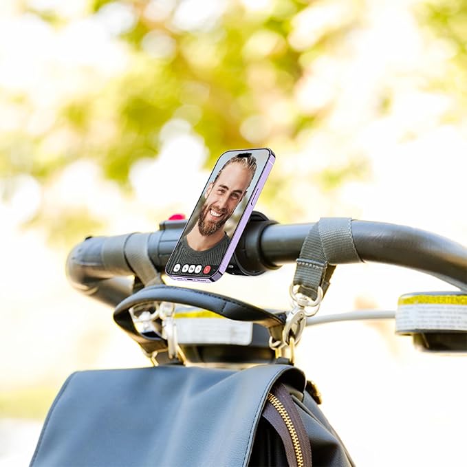 moofit Magnetic Phone Holder, Magnet Fitness Phone Mount Accessory for Gym, Fitness Bikes, Workout Equipment, Stroller and Cart Handlebars, Compatible with MagSafe (iPhone 16/15/14/13/12 Series)