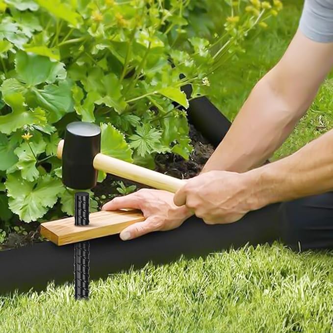 Gbekery 16 Inches Rebar Stakes(16pcs) Heavy Duty Straight Metal Ground Anchors with Chisel Point Ends for Timber,Concrete,Plant Support,Camping Tents,3/8 Inch Thickness Garden Stakes,Black