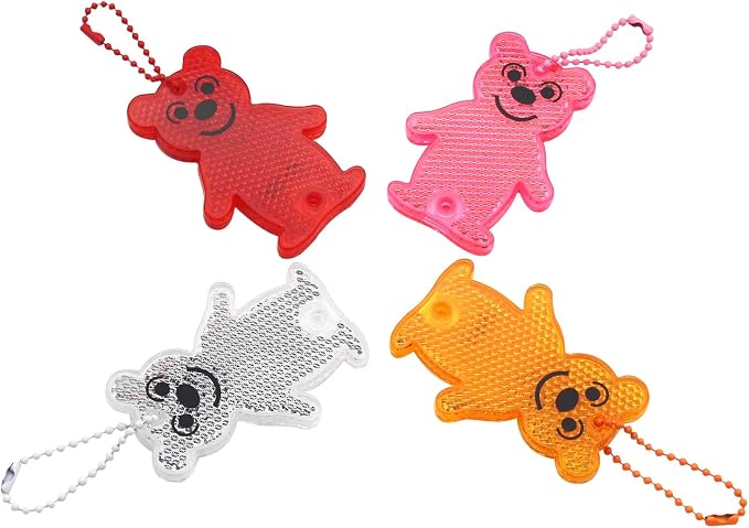 4Pcs Safety Reflector - Stylish Reflective Gear for Jackets, Bags, Purses, Backpacks, Strollers and Wheelchairs