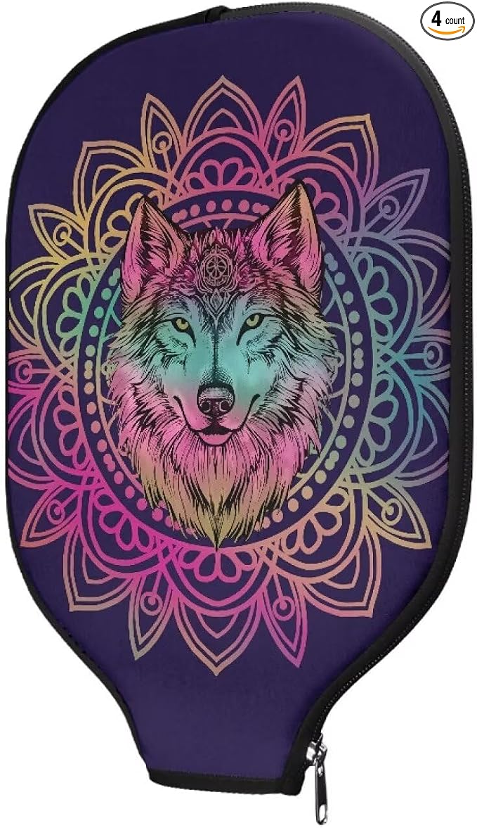 Blue Camo Corgi Pattern Print Pickleball Paddle Covers Only Paddles Holder Sleeve Fits Most Rackets