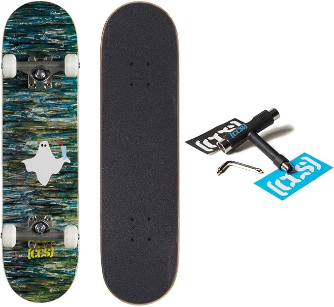 [CCS] Mini Skateboard for Kids & Youth | 7” Wide | Maple Wood | Fully Assembled with Skate Tool & Stickers | Boys & Girls