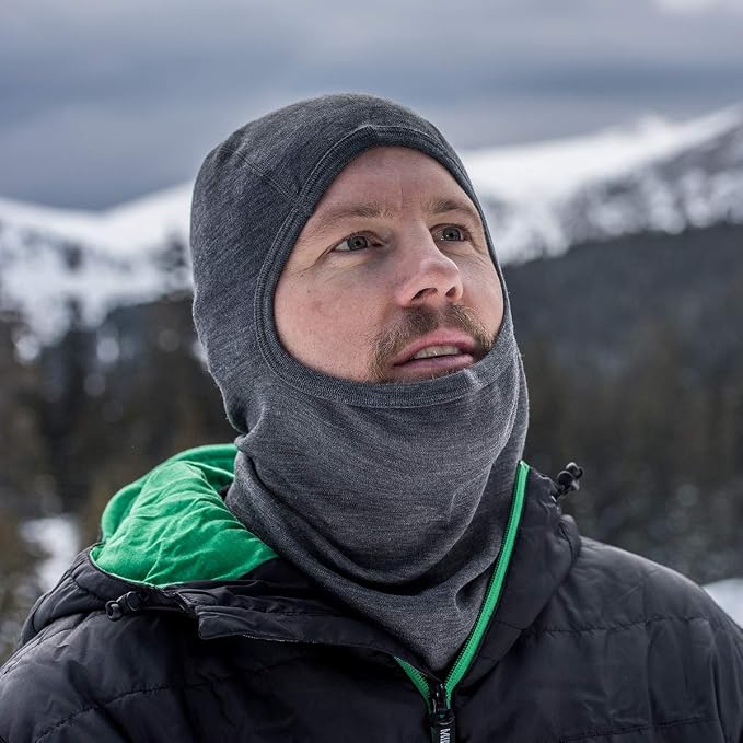 100% Merino Wool Balaclava - Winter Ski Mask - Face Mask - Cold Weather Gear