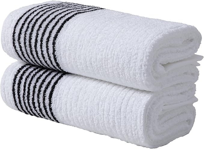 Handy Picks Caddie Golf Towel, Extra Large 44” x 22” Caddy Towel for Tour Professionals, Selected Soft Cotton, Absorbent with Professional Edge Finishing (White, Pack of 2)