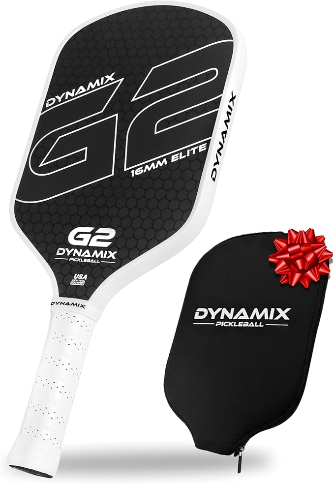 Carbon Fiber Pickleball Paddle 16mm G2, USAPA Approved Raw Carbon Gen2, Pro-Grade Thermoformed Pickleball Racket, Elite Pickle-Ball Paddle for Control, Power & Spin