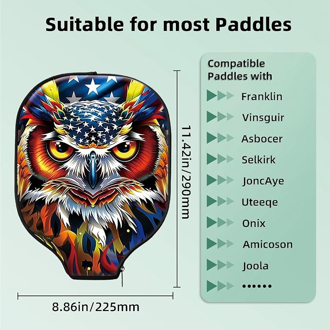 Pickleball Paddle Cover- Premium Water-Resistant Racket Sleeves with Reinforced Zippers, Universal Fit for USAPA Standard Paddles, Extra Padding Protection 6