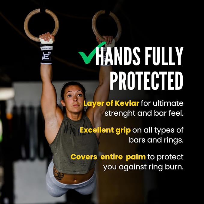 Element 26 IsoGrip Hand Grips for Cross Training, Gymnastics, and Weight Lifting - Hand Protection for Muscle Ups, Pull Ups, Deadlifts, and Olympic Lifts - for Men and Women
