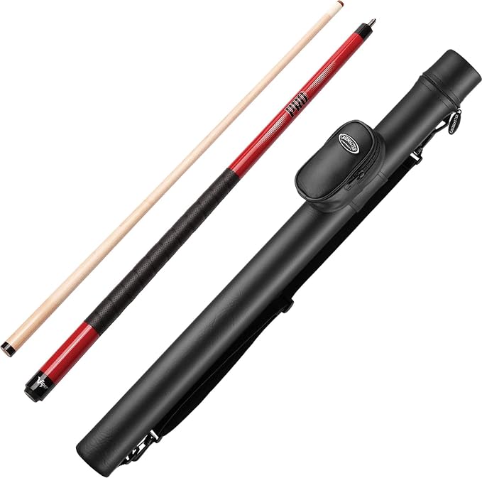 Viper by GLD Products Sure Grip Pro Red Cue and Casemaster Q-Vault Supreme Black Cue Case, Muti