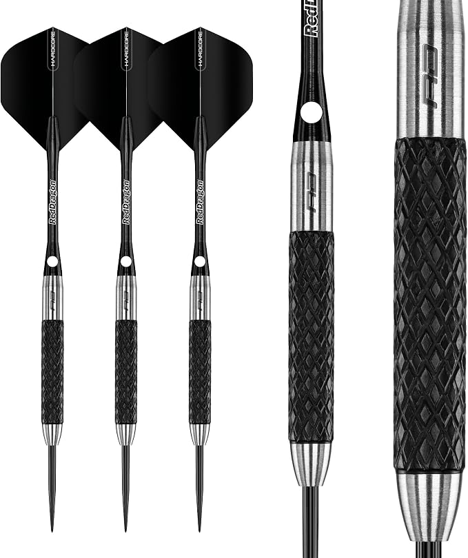 RED Dragon Rat 26g, 28g, 25g, 30g, 32g or 35g Tungsten Darts Set with Flights and Stems