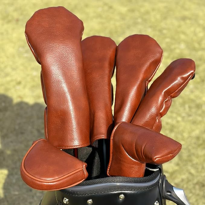 Golf Accessories Golf Club Covers for Driver, Fairway, Hybrids - Golf Driver Headcover/Golf Fairway Wood Head Cover/Hybrid Headcover for Men/Women Golfer