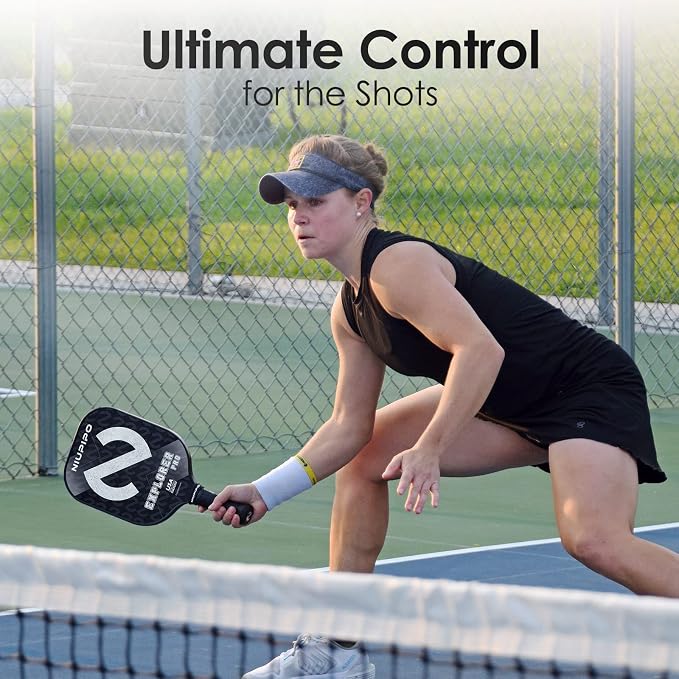 niupipo Pickleball Paddles Set of 2/4/1, USAPA Approved Carbon Fiber & Fiberglass Hybrid, Easy Power, Polypropylene Honeycomb Core, Cushioned 4.72" Grip, Bag/Cover, Pickleball Paddle Set for Men Women