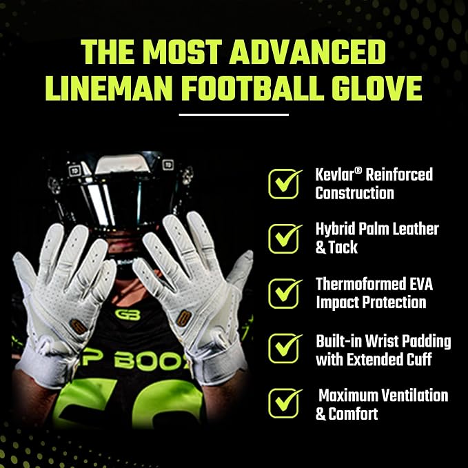 Grip Boost Big Skill 2.0 Adult Lineman Football Gloves