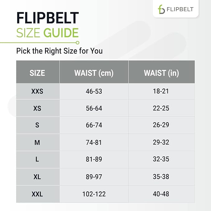 FlipBelt Classic Running Belt, Belt Bag & Fanny Pack for Men and Women - Phone Holder, Waist Pack, Running Accessories, Belt Pouch, Money Belt, USA Running Company