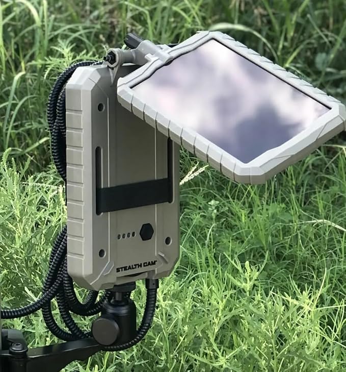 Stealth CAM Durable Sol-Pak Solar Battery Pack, 12V Solar Power Panel, Rechargeable Battery & Insulated Cable, Compatible with All Wireless/Cellular Trail Cameras - 5000 mAh