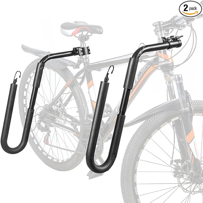 Bicycle Surfboard Racks, Bike Surf Board Compatible with Shortboards, Longboards, SUP Paddleboards, Outdoor Sports Surfing Wakeboard Carrier Mount for Bike, Quick Release Bars