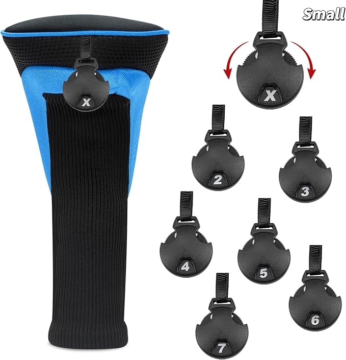 Wood Headcover Golf Club Covers Driver Headcovers Nylon Head Covers Designed to Fit All Woods - 3/4/5/6 Pack/Set Golf Accessories Suitable for Men and Women