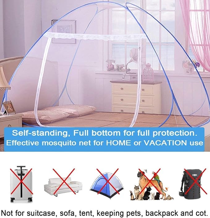 Nice purchase New Portable Folding Mosquito Net Tent Freestand Bed 1/2 Openings (1.8m(80 by 72 inches LxW))