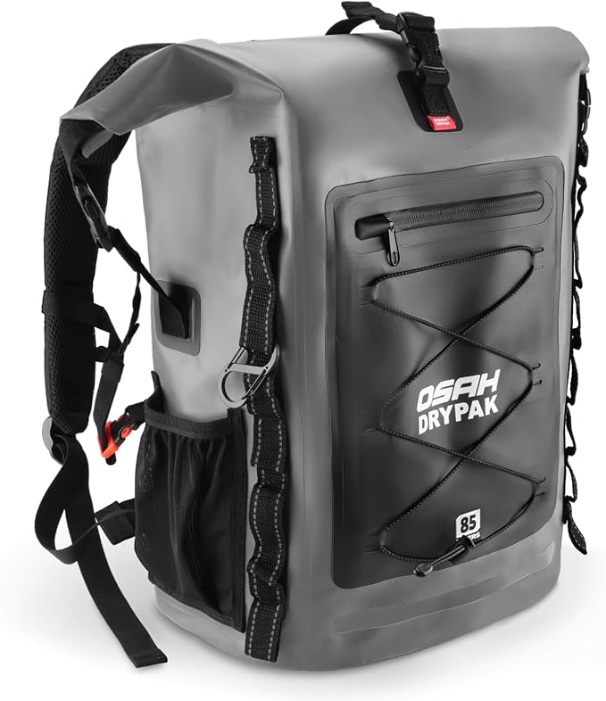 OSAH DRYPAK Waterproof Backpack Dry Bag 35L/55L/85L – Heavy Duty Roll-Top Hiking Backpack for Travel, Kayaking, Boating, Camping, Rafting and Fishing