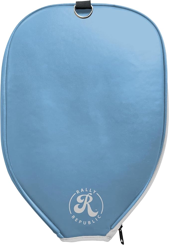 Officially Licensed Collegiate Pickleball Paddle Cover - Lightweight PU Leather Material - Durable Foam Interior Protection with Zippered Closure - Fits Most Paddles on the Market