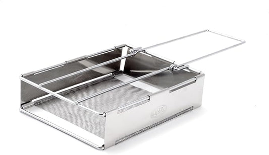 GSI Outdoors Glacier Stainless Steel Toaster | Collapsible, Hand-Held Toaster for Camping and Backpacking