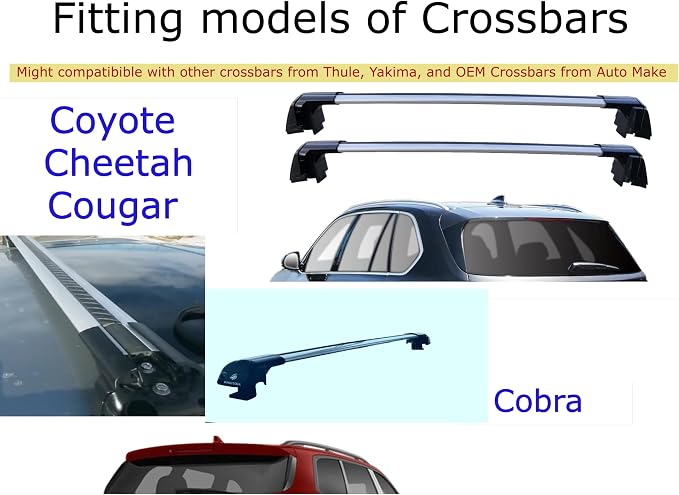 ROKIOTOEX Roof Rack Crossbars Noise Reduction Rubber Strips - Only Fits T-Slot top Width 10~11 mm - 2 Black Striped Strips |107cm or 42" Length - Cross Bar Wind-Noise Reduction Sealing Replacement