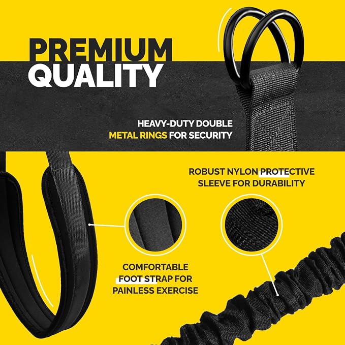 Pull Up Assistance Bands - 4 Heavy Duty Pull Up Bands with Adjustable Strap and Foot Rest - Stackable Pull Up Assist Band Set for Pull Up Bar - Resistance Bands for Pull Ups Chin Ups Strength Training