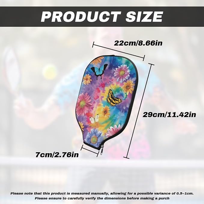 Pickleball Paddle Covers Only for Men and Women Zipper Closure Protection and Decoration
