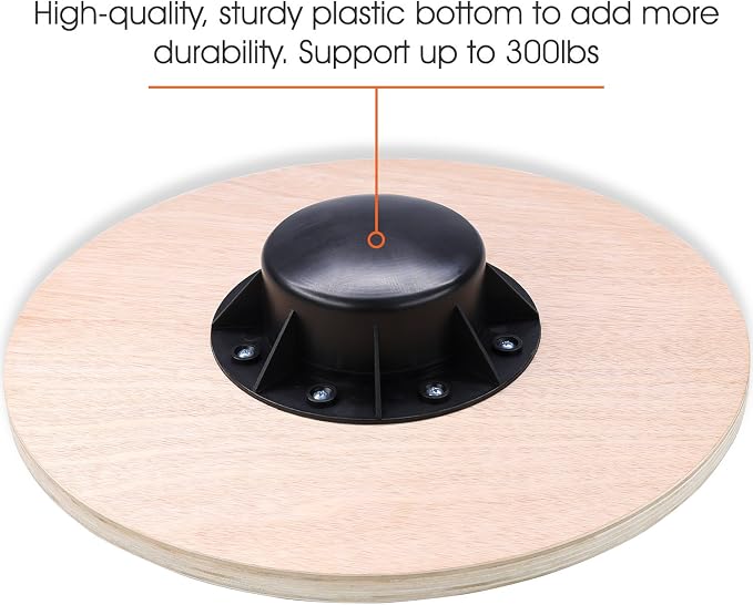 Yes4All Versatile Wooden Wobble Balance Board, Balance Trainer for Mobility Training, Standing Desk, Core Training, Exercise Balance Stability Trainer