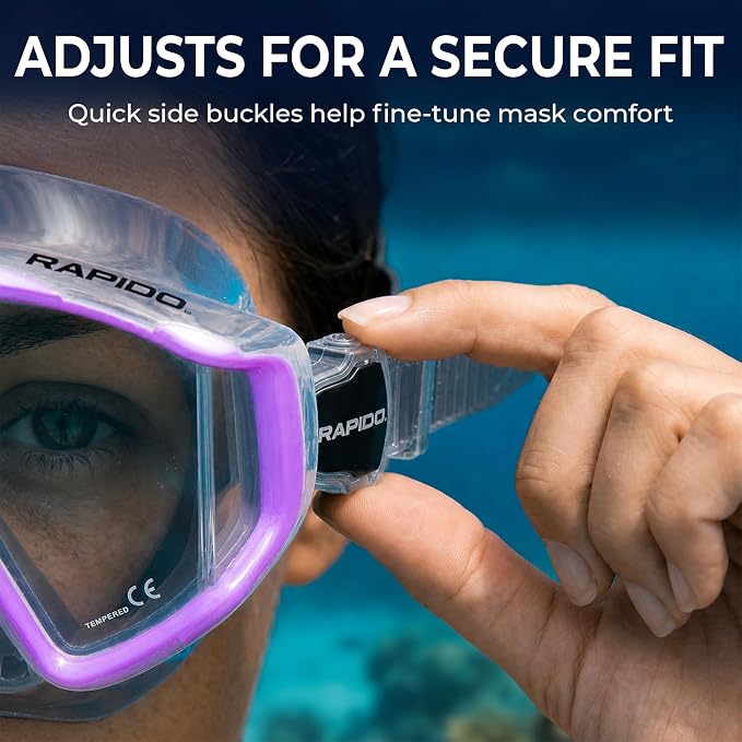 Rapido Clareza Three Lens Mask and Snorkel Combo