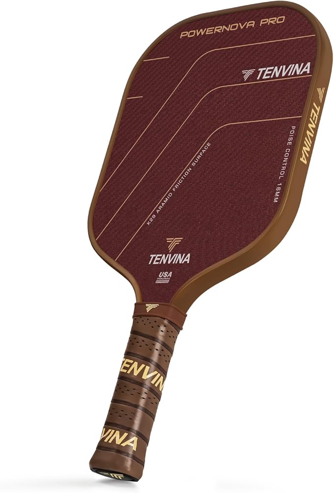 TENVINA Pickleball Paddles, Thermoformed T700SC Carbon Fiber Pickleball Paddle, Pickle Ball Paddle USAPA Approved with Dominant Power and Larger Sweet Spot