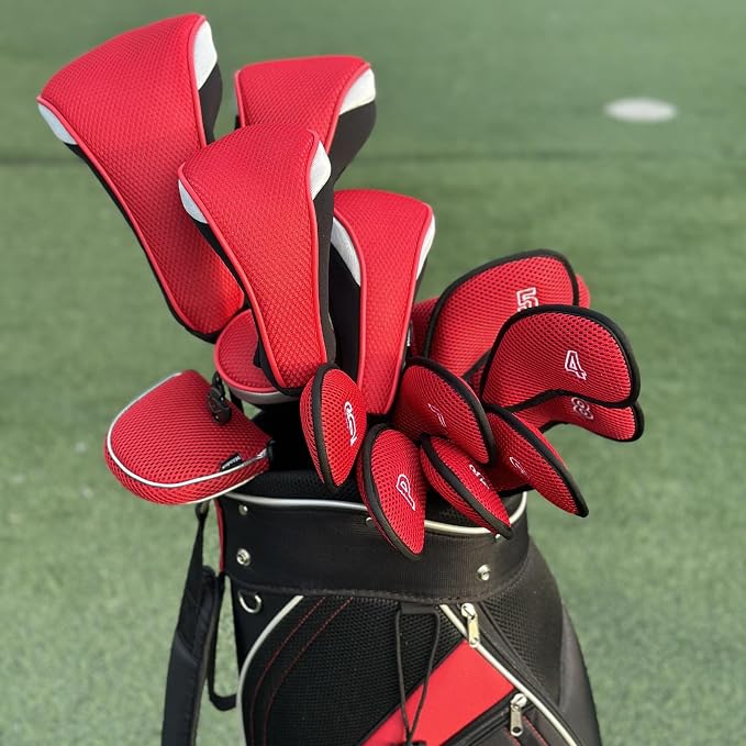 Andux Mesh Golf Iron HeadCovers with Number on Both Sides 10pcs/Set MT/S14
