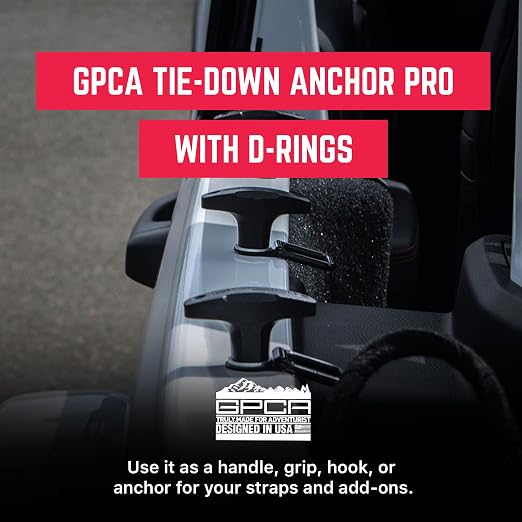 GPCA – Quick Release Tie Down Anchor/T-Handle Thumbscrews M8 25mm Anchor with Screw Nut Jeep Hardtop Removal, Truck Bed Tie Down Anchors Cargo Tie Down & Hooks Jeep Accessories, 2 Pack (Black)