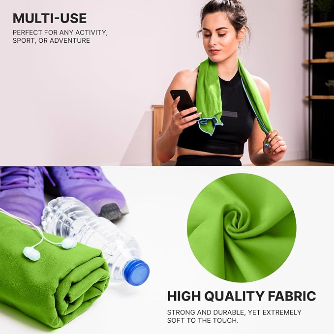 Wet Work 3 Extra Large Towels (60”x36”), Highly Absorbent Microfiber, Quick Dry, Lightweight & Ultrasoft, Perfect for Bath, Beach, Travel, Yoga, Lint Free Microfiber Towels for Body