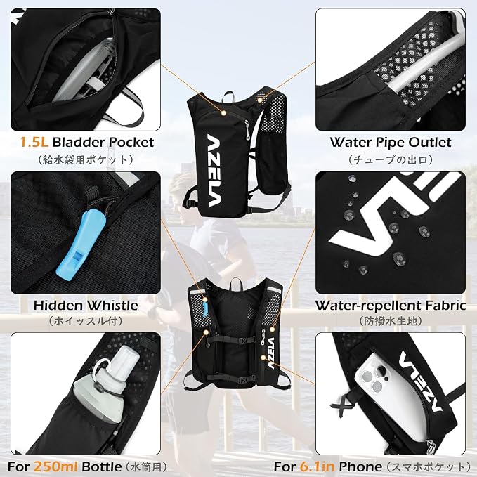 TRIWONDER Hydration Vest Running Backpack for Men & Women, Water Pack for Hiking, Camping, Climbing & Cycling, Lightweight Daypack