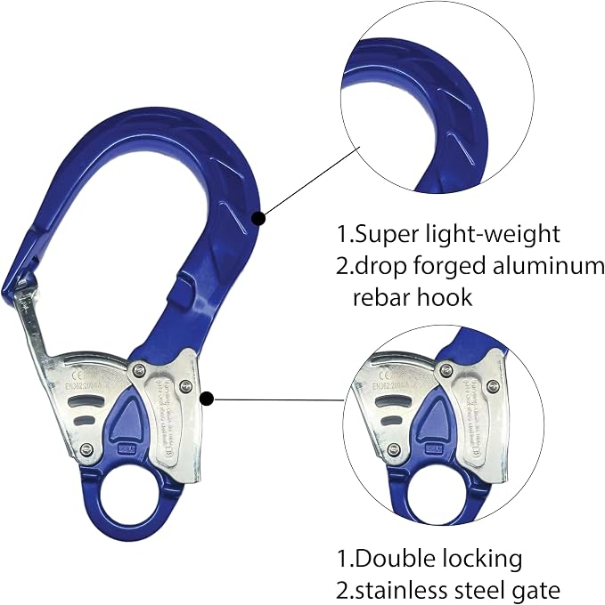 Fusion Climb Poseidon II Aluminum Drop Forged Rebar Hook
