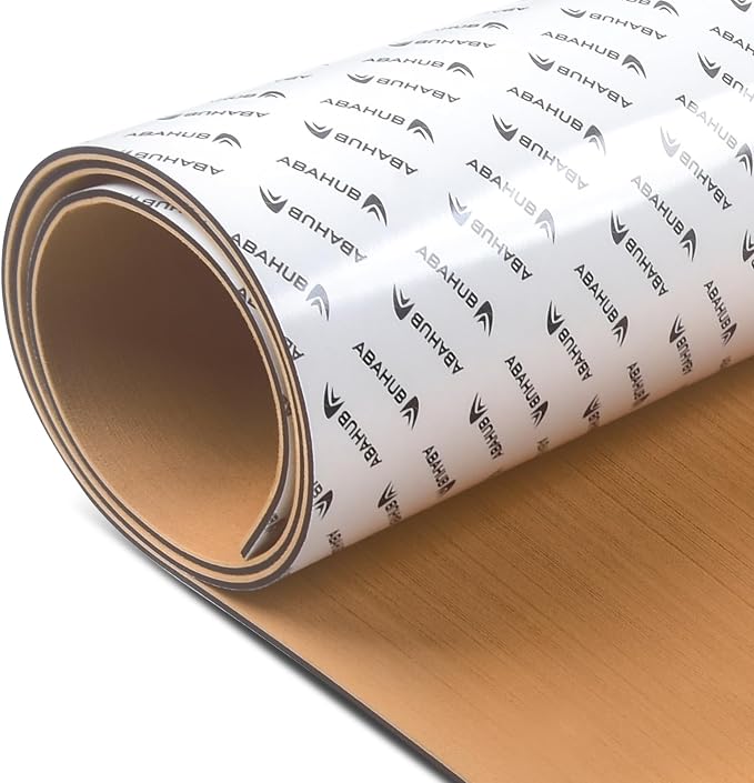 Abahub EVA Foam Boat Flooring Brushed Pattern Marine Decking Sheet with Self-Adhesive Carpet for Motorboat Kayak Surfboard SUP 96''x16''/47''